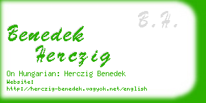 benedek herczig business card